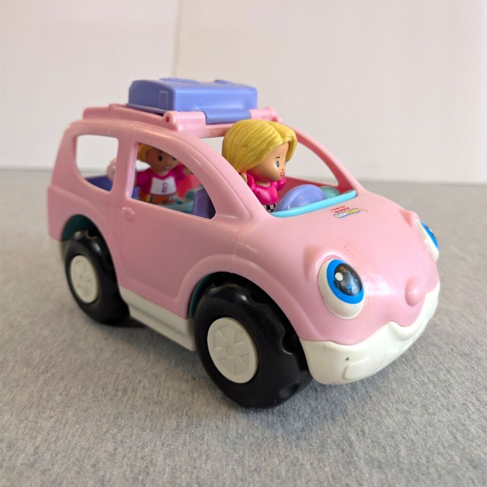 Fisher-Price Little People Pink SUV Vehicle Toy w/ 2 Figures